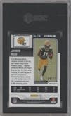 Jayden Reed from the 2023 Panini Zenith set featuring a Green parallel graded by SGC and given an overall grade of 9.5.