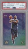Zion Williamson from the 2019-20 Panini Court Kings set graded by PSA and given an overall grade of 10.