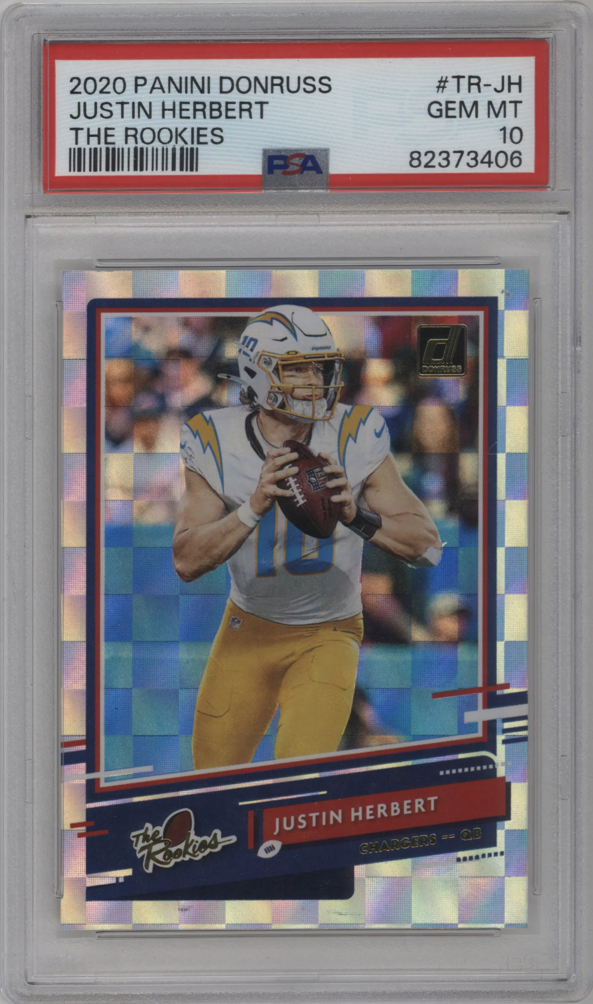 2020 Panini Donruss The Rookies Justin Herbert PSA 10