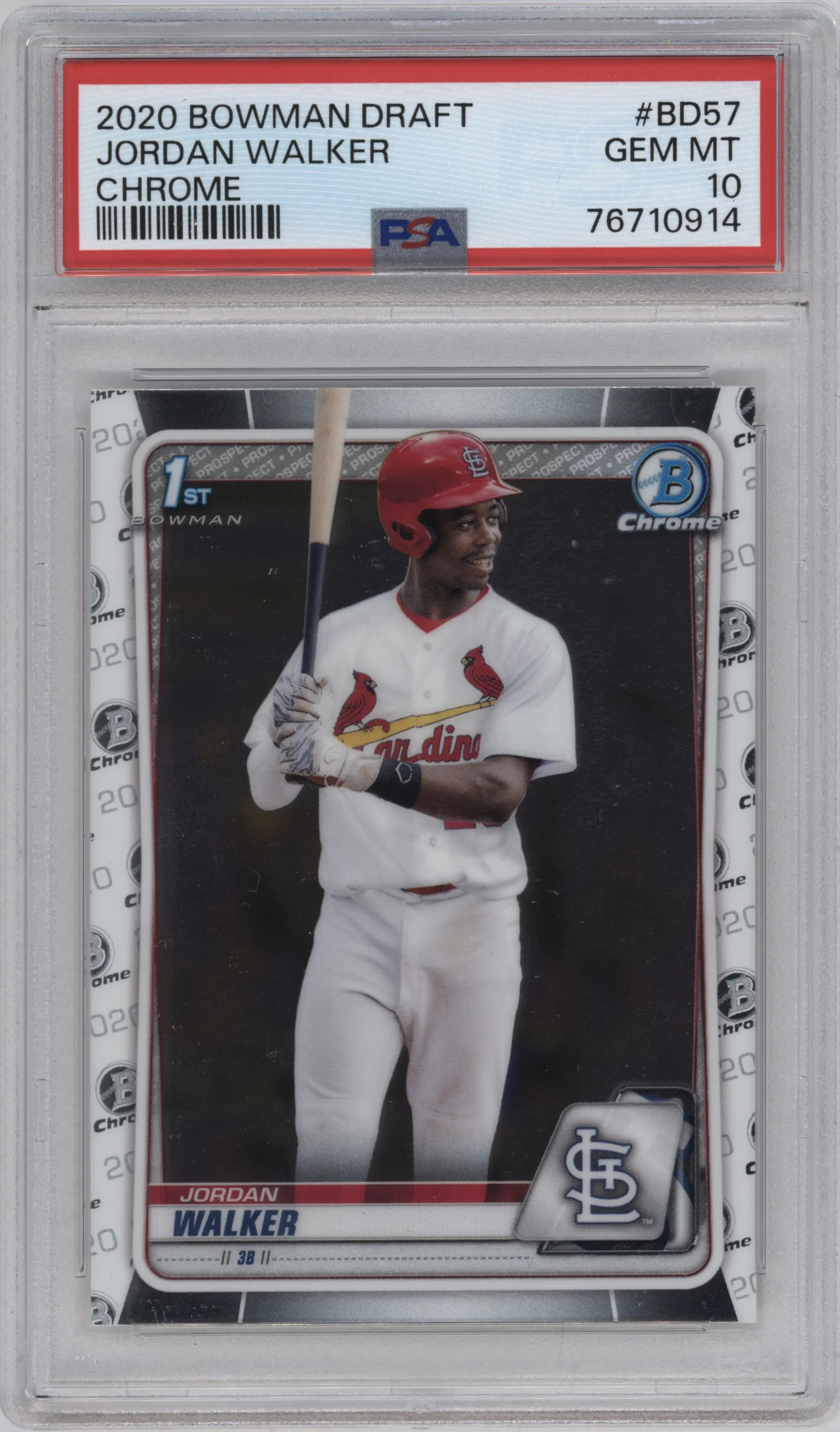 2020 Bowman Draft Chrome Jordan Walker PSA 10