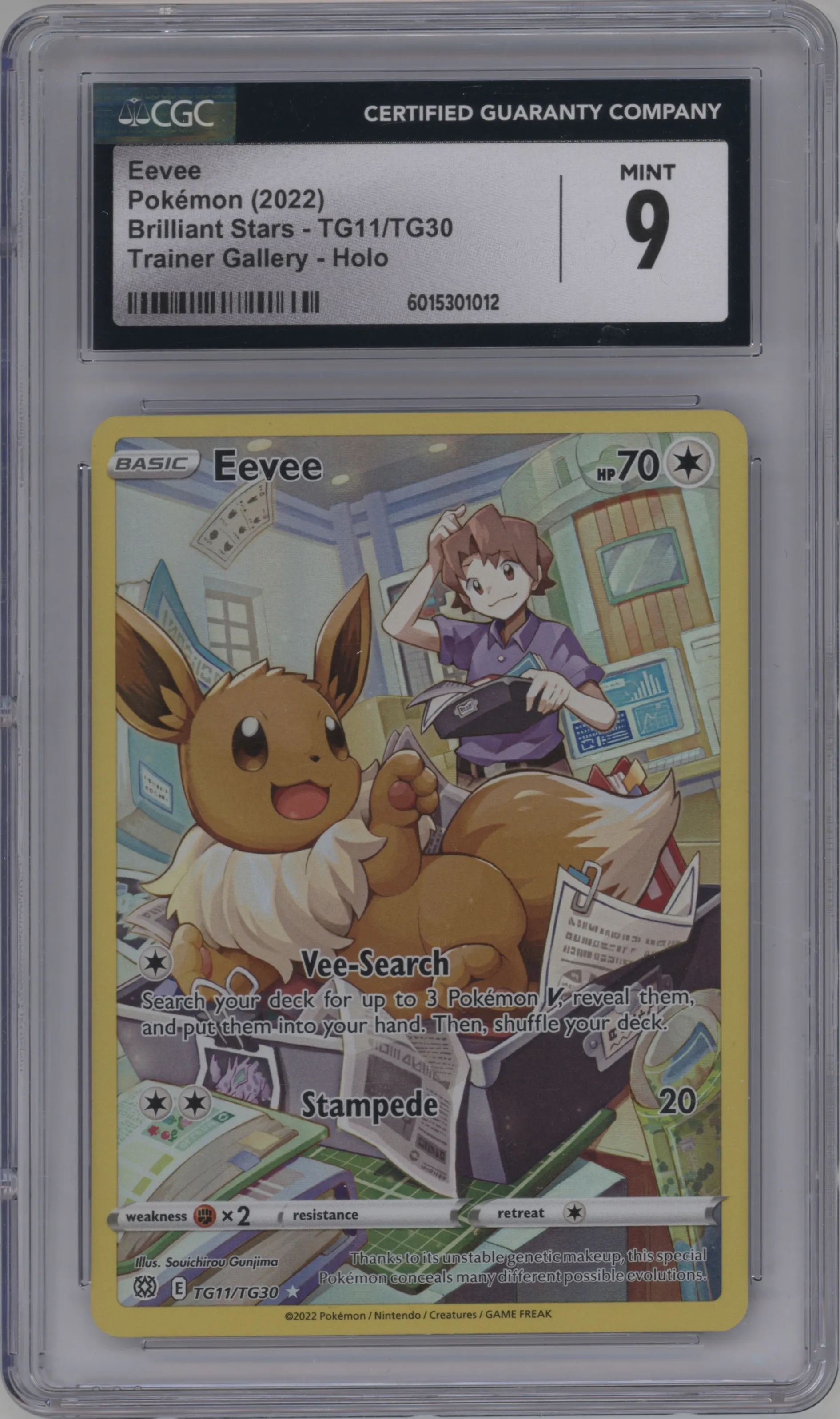 2022 Pokemon SWSH Brilliant Stars TG Eevee #TG11 CGC 9