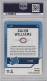 Caleb Williams from the 2024 Donruss set featuring a Red Wave parallel graded by PSA and given an overall grade of 9.