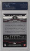 Colin Kaepernick from the 2011 Topps Platinum Football set graded by PSA and given an overall grade of 10.