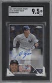 Anthony Volpe from the 2023 Topps Chrome Update set graded by SGC and given an overall grade of 9.5.