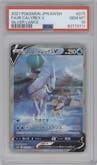 Ice Rider Calyrex V from the 2021 Pokemon SWSH JPN set graded by PSA and given an overall grade of 10.
