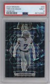 Trevon Diggs from the 2023 Panini Mosaic set featuring a  Genesis parallel graded by PSA and given an overall grade of 9.