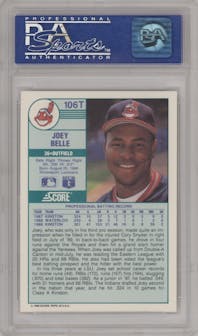  Joey Belle  from the 1989 Score Rookie & Traded set graded by PSA and given an overall grade of 10.
