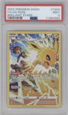 Jolteon from the 2022 Pokemon SWSH set graded by PSA and given an overall grade of 9.