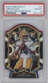 Jordan Love from the 2020 Panini Select set featuring a Die-Cut Tri-Color parallel graded by PSA and given an overall grade of 10.