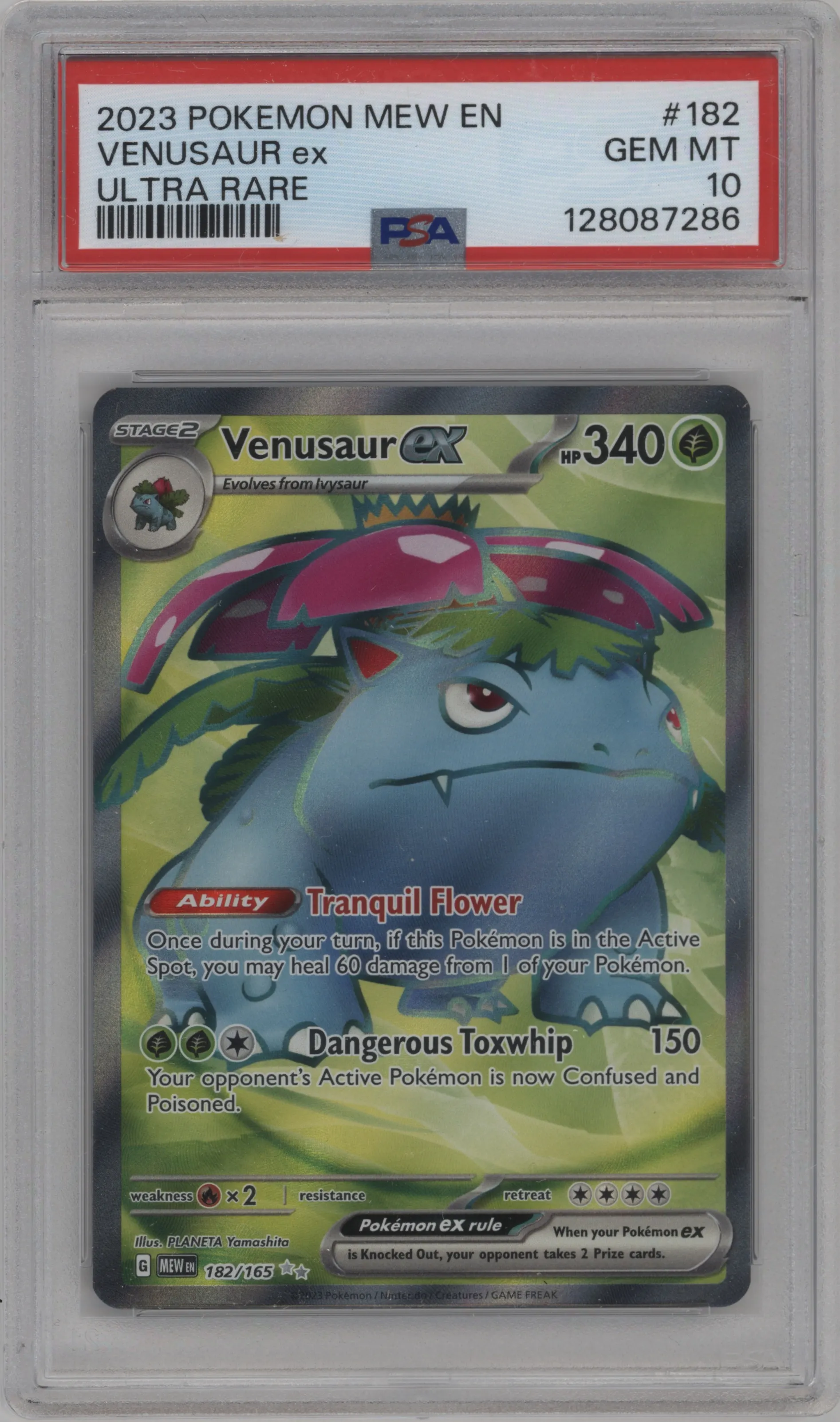 2023 Pokemon SV Venusaur ex #182 PSA 10