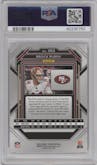 Brock Purdy from the 2022 Panini Prizm set graded by PSA and given an overall grade of 9.