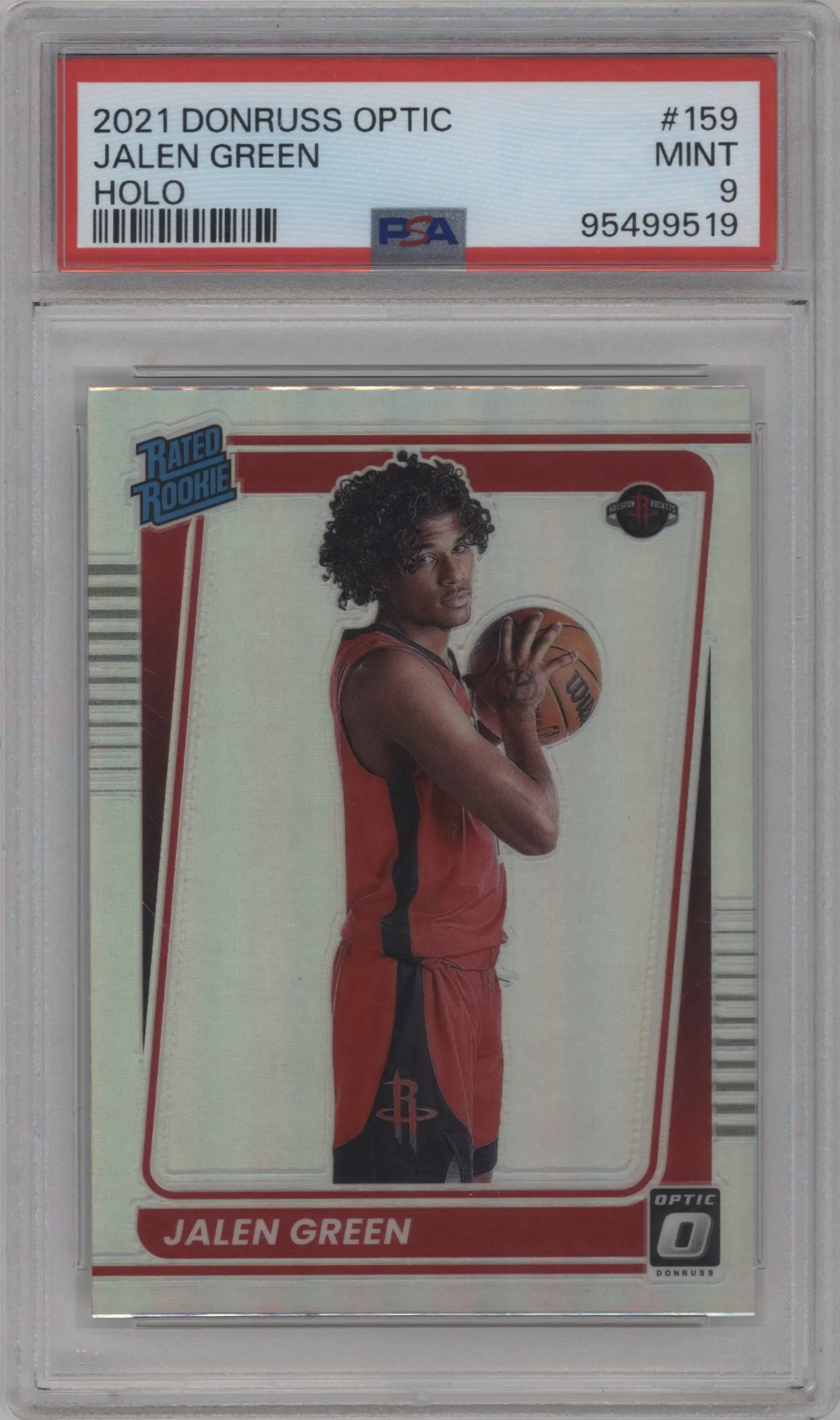 2021 Panini Donruss Optic Rated Rookie Jalen Green Holo PSA 9