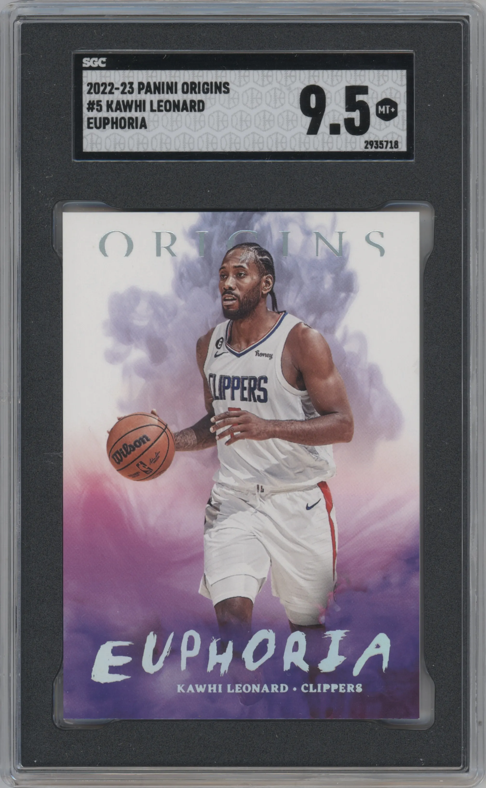 2022 Panini Origins Euphoria Kawhi Leonard SGC 9.5