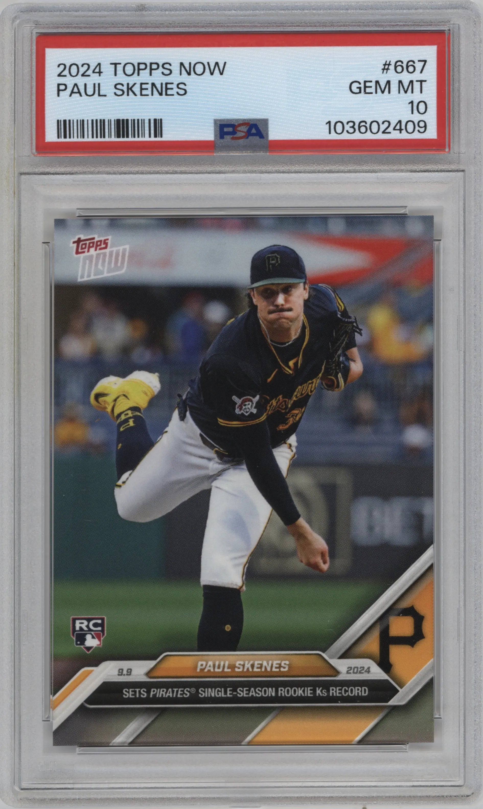 2024 Topps Now Paul Skenes PSA 10