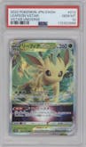 Leafeon VStar from the 2022 Pokemon SWSH JPN set graded by PSA and given an overall grade of 10.