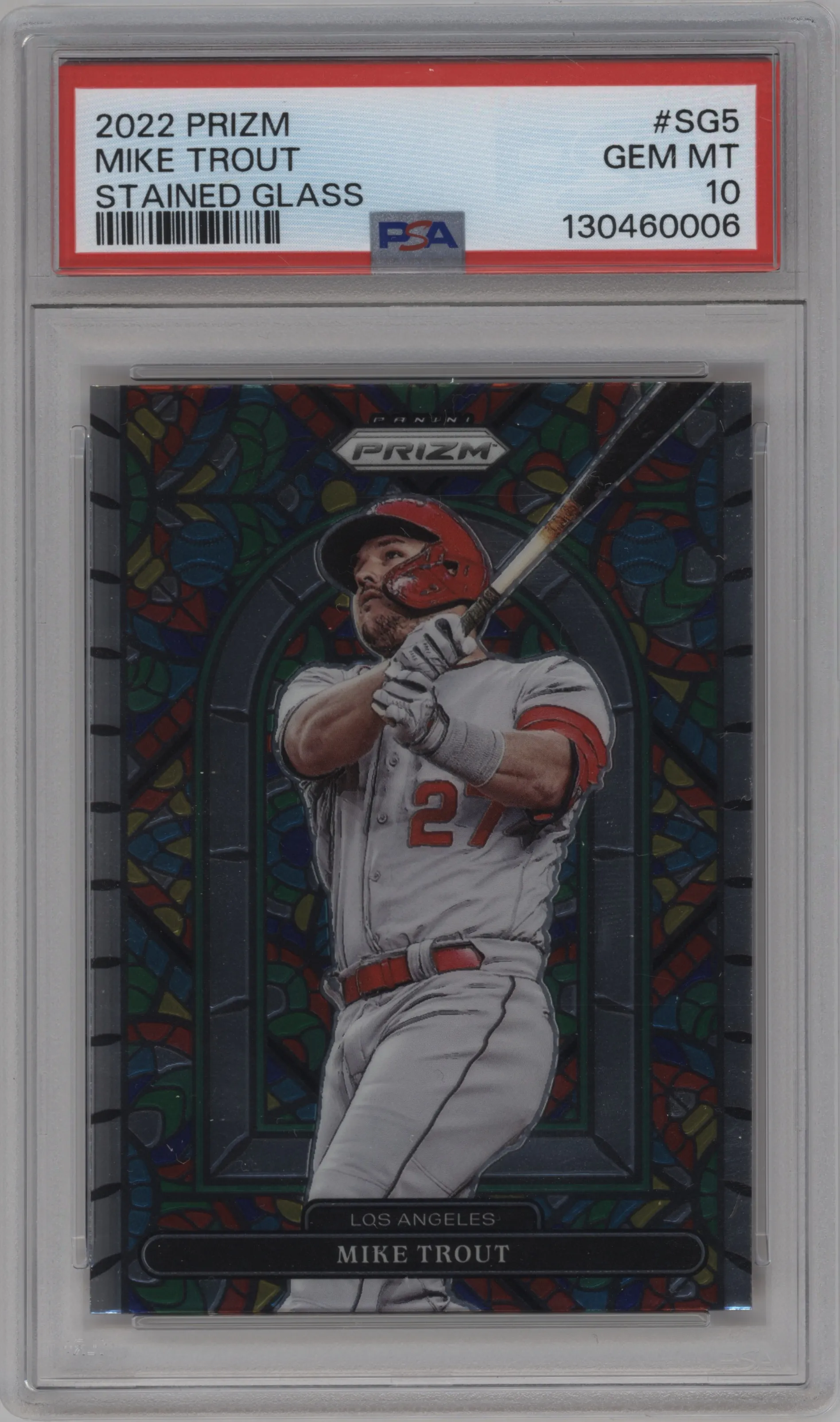 2022 Panini Prizm Stained Glass Mike Trout #SG-5 PSA 10