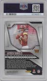 Jayden Daniels from the 2024 Panini Prizm set graded by PSA and given an overall grade of 9.