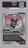 Brock Bowers from the 2024 Panini Prizm set graded by PSA and given an overall grade of 10.