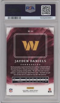 Jayden Daniels from the 2024 Panini Origins set graded by PSA and given an overall grade of 10.