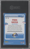 Puka Nacua from the 2023 Donruss Optic set featuring a Gold  parallel graded by SGC and given an overall grade of 9.5.