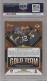 Aaron Rodgers from the 2022 Panini Certified set graded by PSA and given an overall grade of 9.