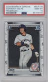 Anthony Volpe from the 2020 Bowman set graded by PSA and given an overall grade of 10.