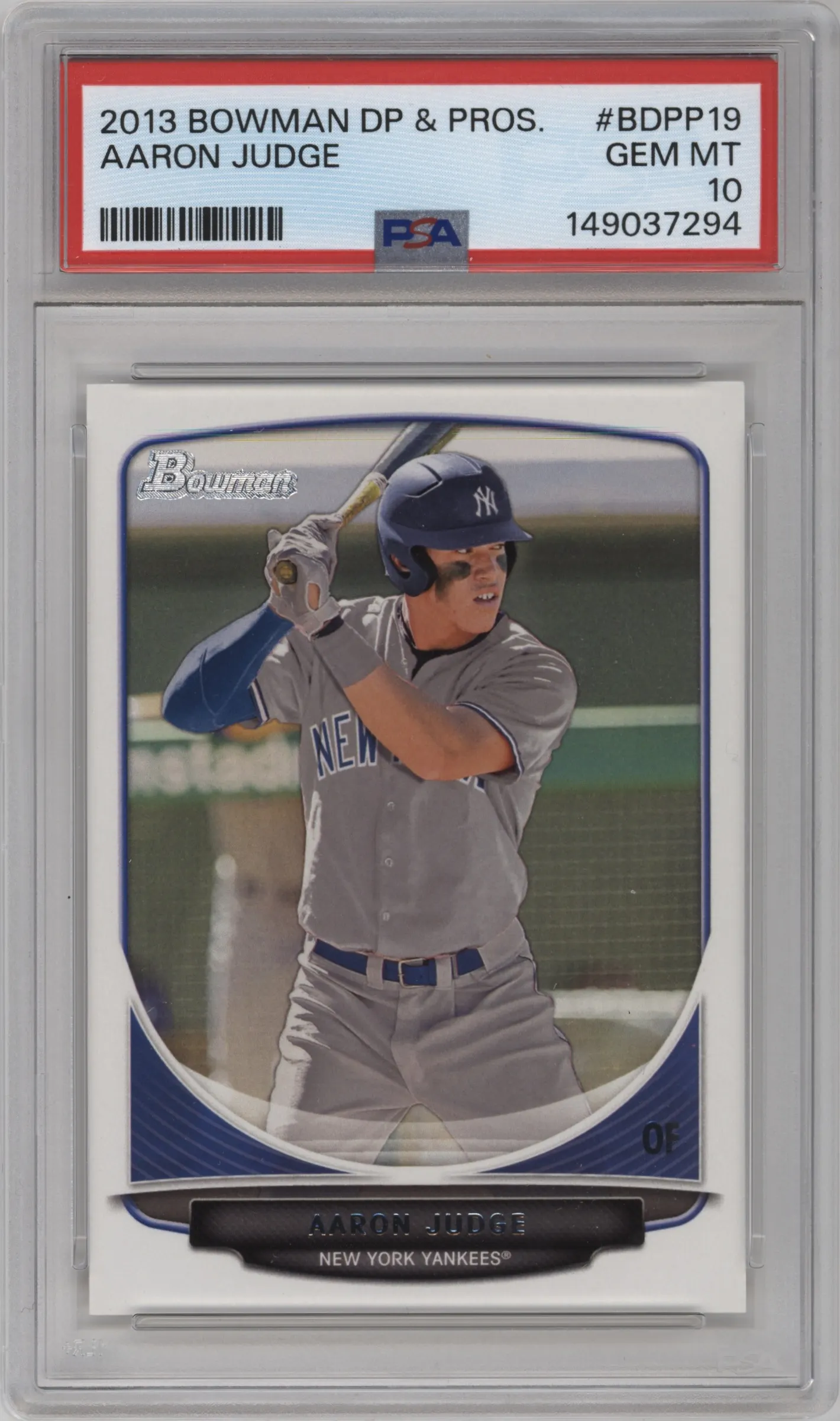2013 Bowman Draft Picks & Prospects Aaron Judge PSA 10