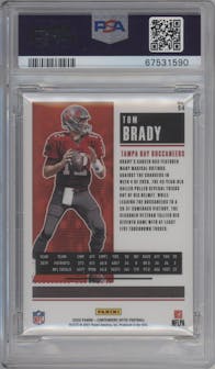 Tom Brady from the 2020 Panini Contenders Optic set graded by PSA and given an overall grade of 10.