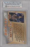 Kobe Bryant from the 1996-97 Bowman’s Best  set featuring a Refractor parallel graded by Beckett and given an overall grade of 8.5.