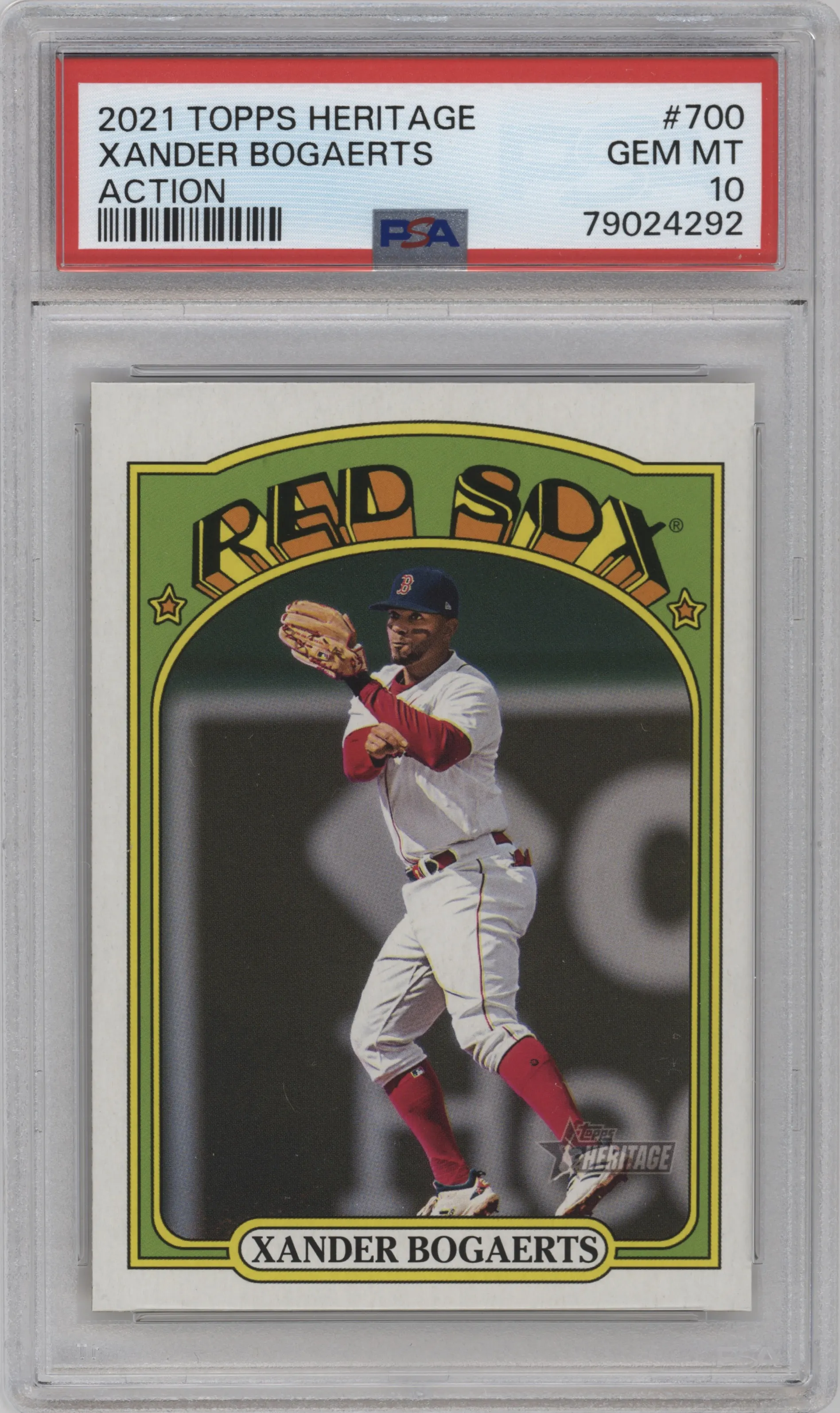 2021 Topps Heritage High Number Variation Xander Bogaerts PSA 10