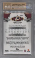 Kirk Cousins from the 2012 Bowman Sterling set featuring a Gold Refractor parallel graded by Beckett and given an overall grade of 9.5.