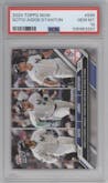 Juan Soto/Aaron Judge/Giancarlo Stanton from the 2024 Topps Now set graded by PSA and given an overall grade of 10.
