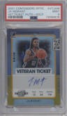 Ja Morant from the 2021-22 Panini Contenders Optic set featuring a Gold parallel graded by PSA and given an overall grade of 9.