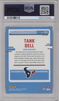 Tank Dell from the 2023 Donruss Optic set featuring a  Purple Shock parallel graded by PSA and given an overall grade of 10.