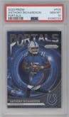 Anthony Richardson from the 2023 Panini Prizm set graded by PSA and given an overall grade of 10.