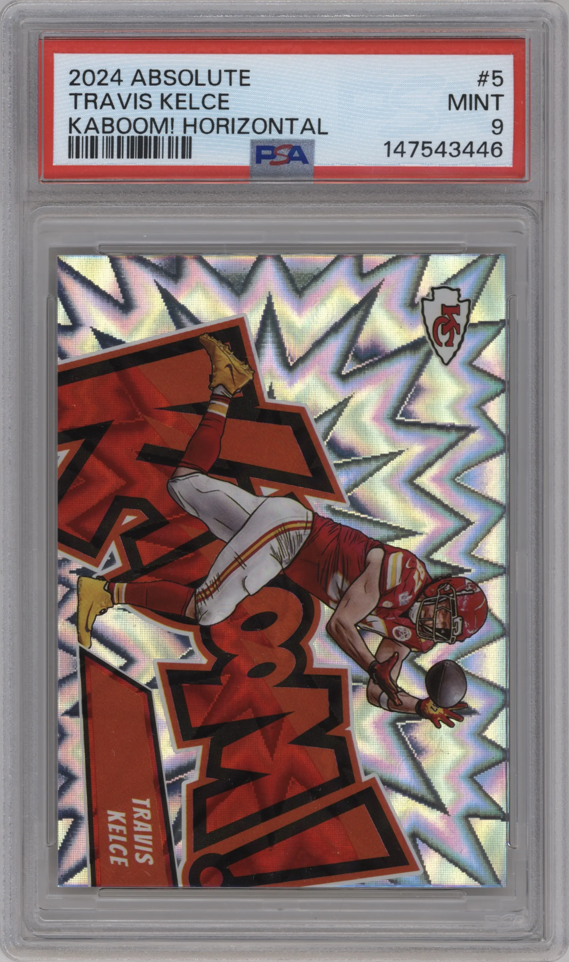 2024 Panini Absolute Kaboom Horizontal Travis Kelce PSA 9