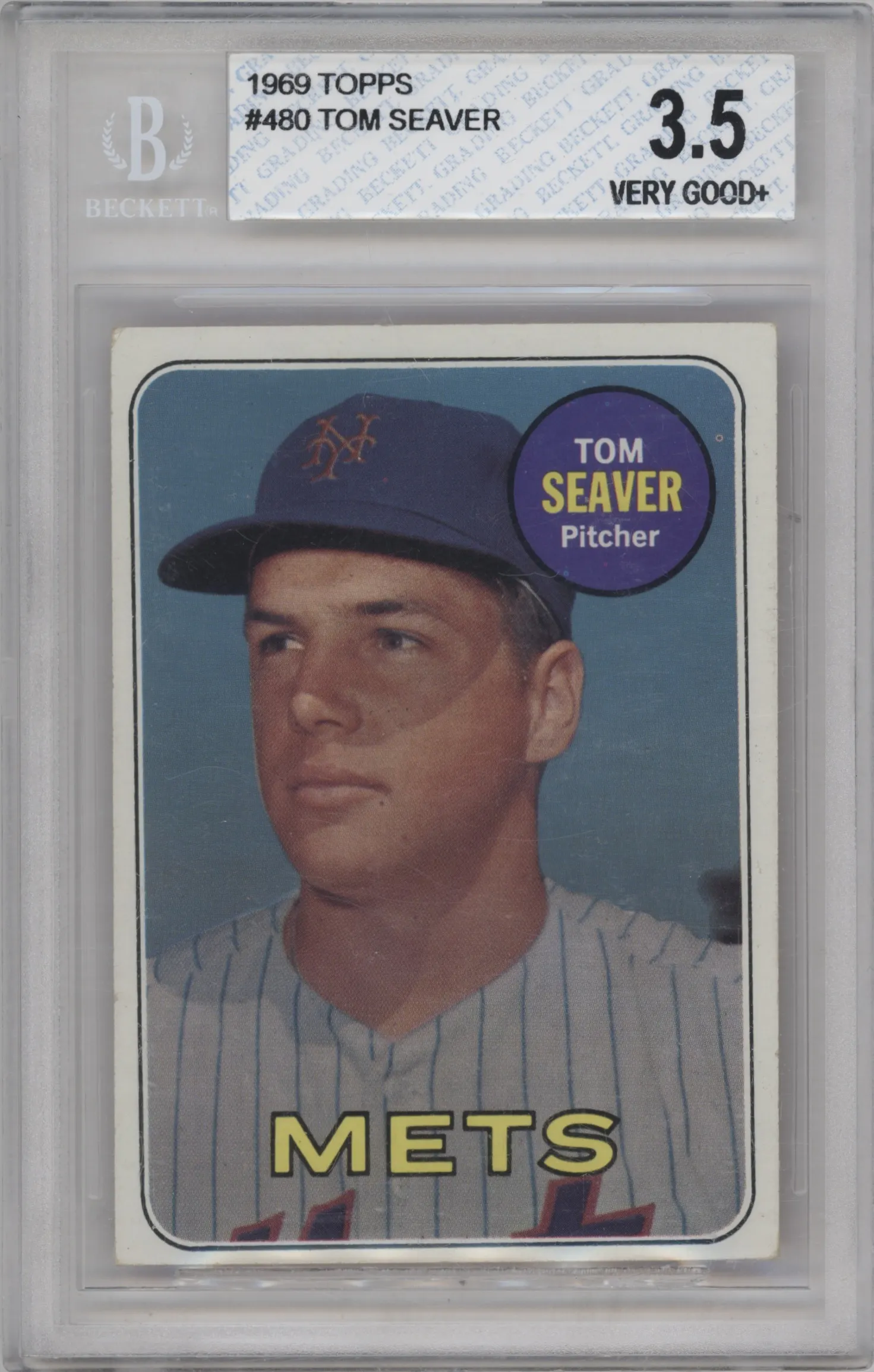 1969 Topps Tom Seaver BGS VERY GOOD+ 3.5 BGS 3.5