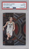 Caitlin Clark from the 2024 Panini Select WNBA set graded by PSA and given an overall grade of 10.