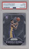 D'Angelo Russell from the 2015-16 Panini Prizm  set graded by PSA and given an overall grade of 10.