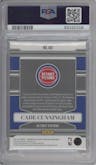 Cade Cunningham from the 2021-22 Panini Chronicles set featuring a Purple parallel graded by PSA and given an overall grade of 9.