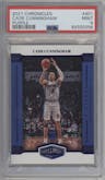Cade Cunningham from the 2021-22 Panini Chronicles set featuring a Purple parallel graded by PSA and given an overall grade of 9.