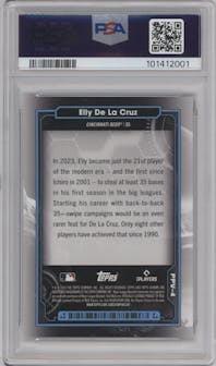 Elly De La Cruz from the 2024 Topps Cosmic Chrome set graded by PSA and given an overall grade of 10.