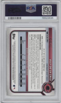 Elly De La Cruz from the 2022 Bowman set graded by PSA and given an overall grade of 10.