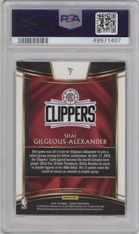 Shai Gilgeous-Alexander from the 2018-19 Panini Select  set graded by PSA and given an overall grade of 10.