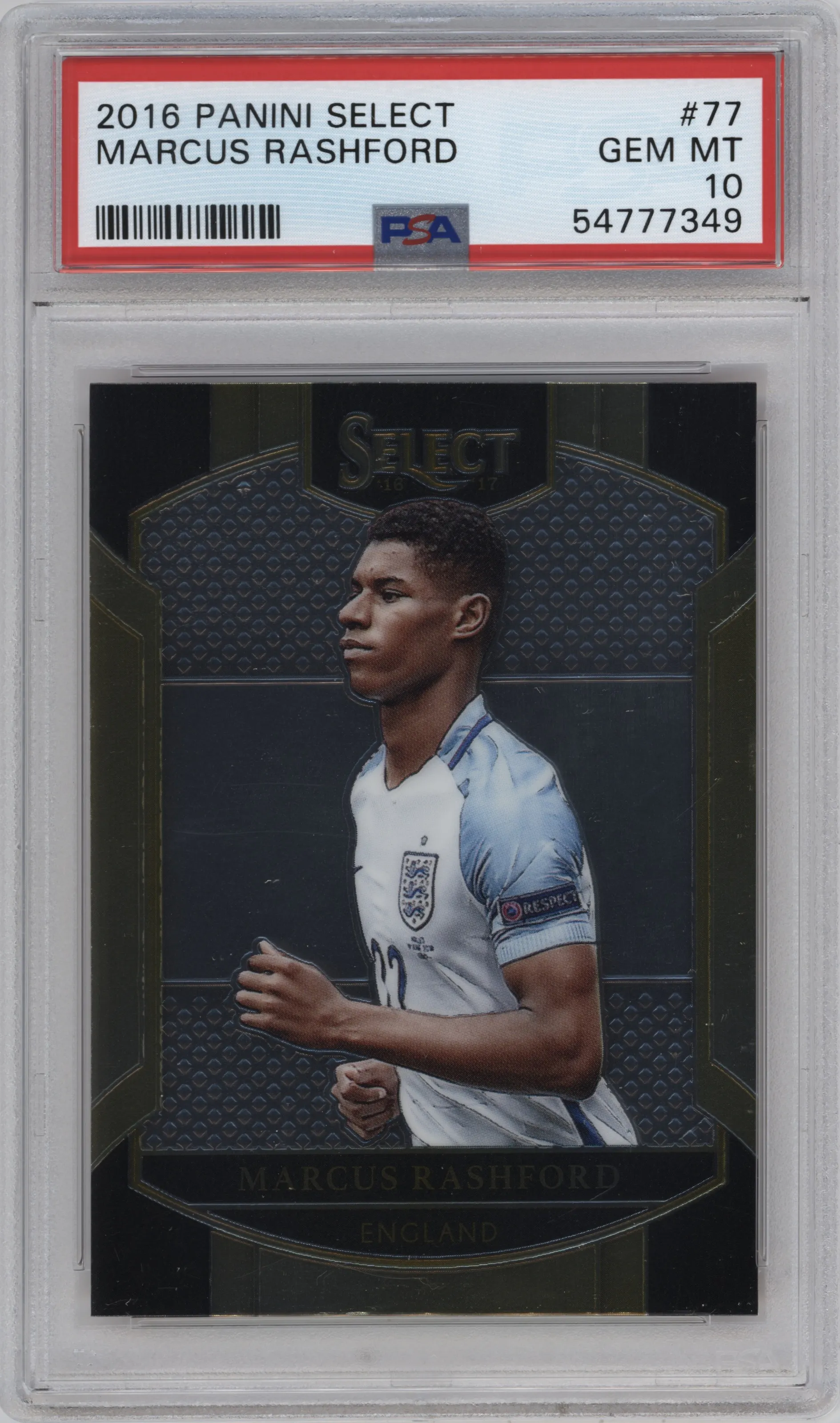 2016 Panini Select Marcus Rashford PSA 10