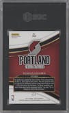 Damian Lillard from the 2017-18 Panini Select set featuring a Neon Orange Pulsar parallel graded by SGC and given an overall grade of 9.