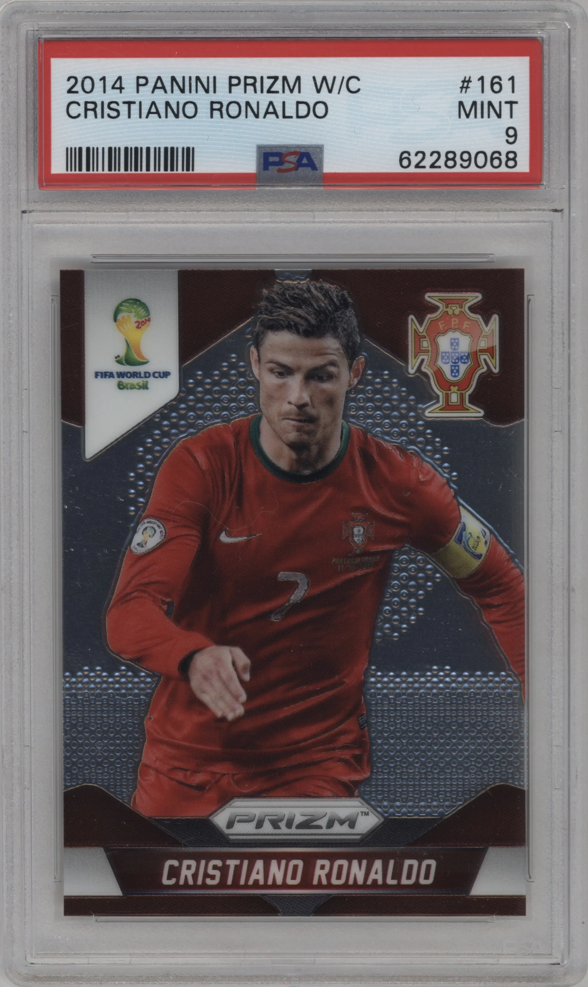 2014 Panini Prizm World Cup Portugal Cristiano Ronaldo #161 PSA 9