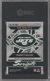 Garrett Wilson from the 2022 Panini Mosaic set featuring a Orange parallel graded by SGC and given an overall grade of 10.