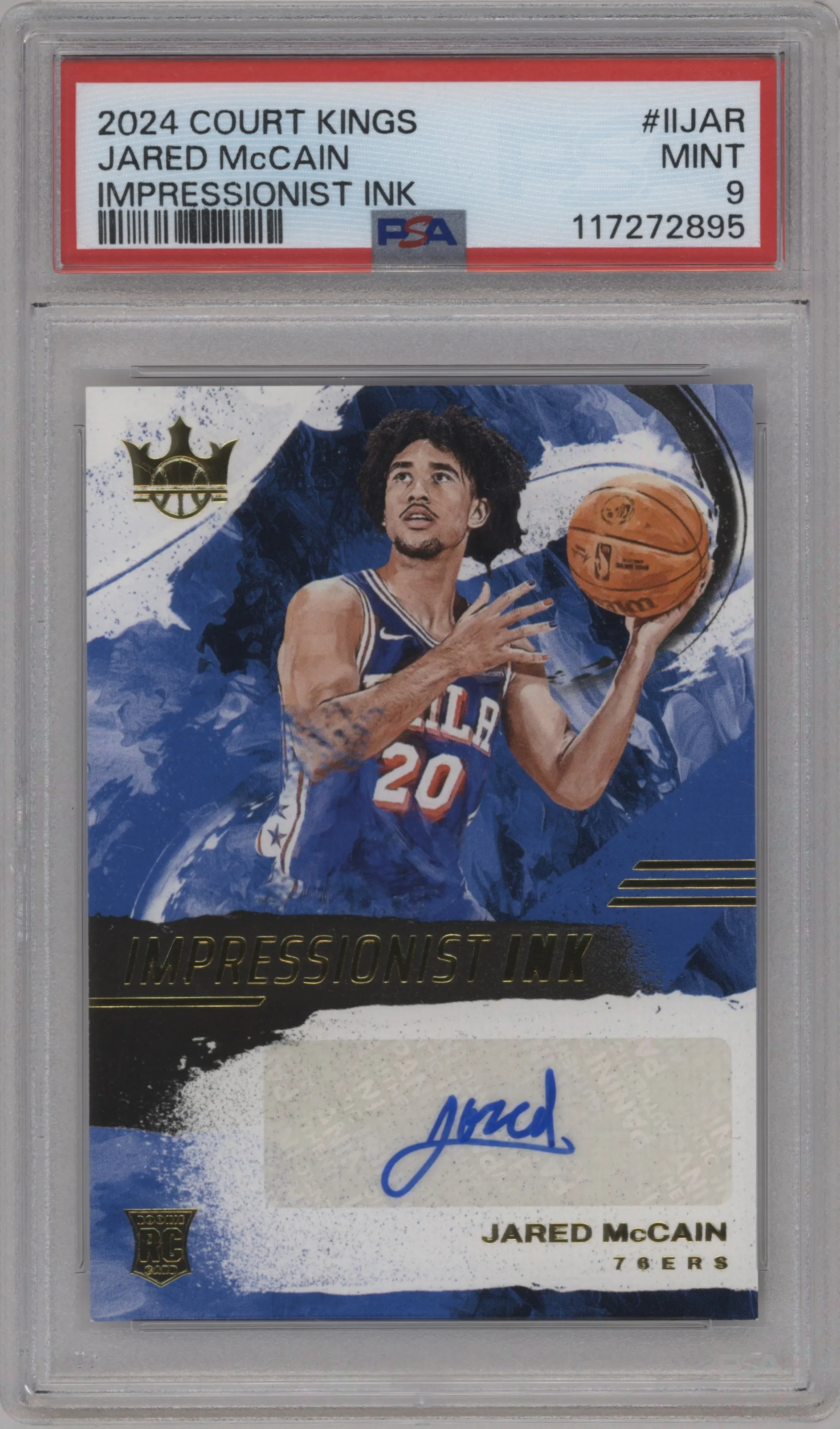 2024 Panini Court Kings Impressionist Ink Jared McCain #II-JAR PSA 9