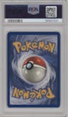 Venomoth from the 1999 Pokemon set featuring a No Symbol parallel graded by PSA and given an overall grade of 8.
